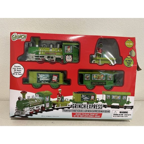 Dr. Seuss Other - Dr. Seuss The Grinch Christmas Holiday Express Train Play Set 12pc Damaged Box